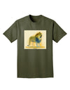 Lion Watercolor 1 Adult Dark T-Shirt-Mens T-Shirt-TooLoud-Military-Green-Small-Davson Sales