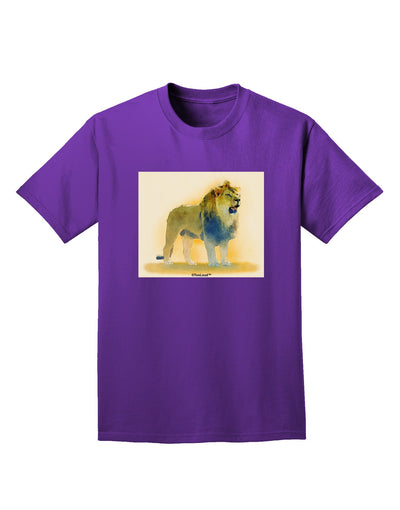 Lion Watercolor 1 Adult Dark T-Shirt-Mens T-Shirt-TooLoud-Purple-Small-Davson Sales