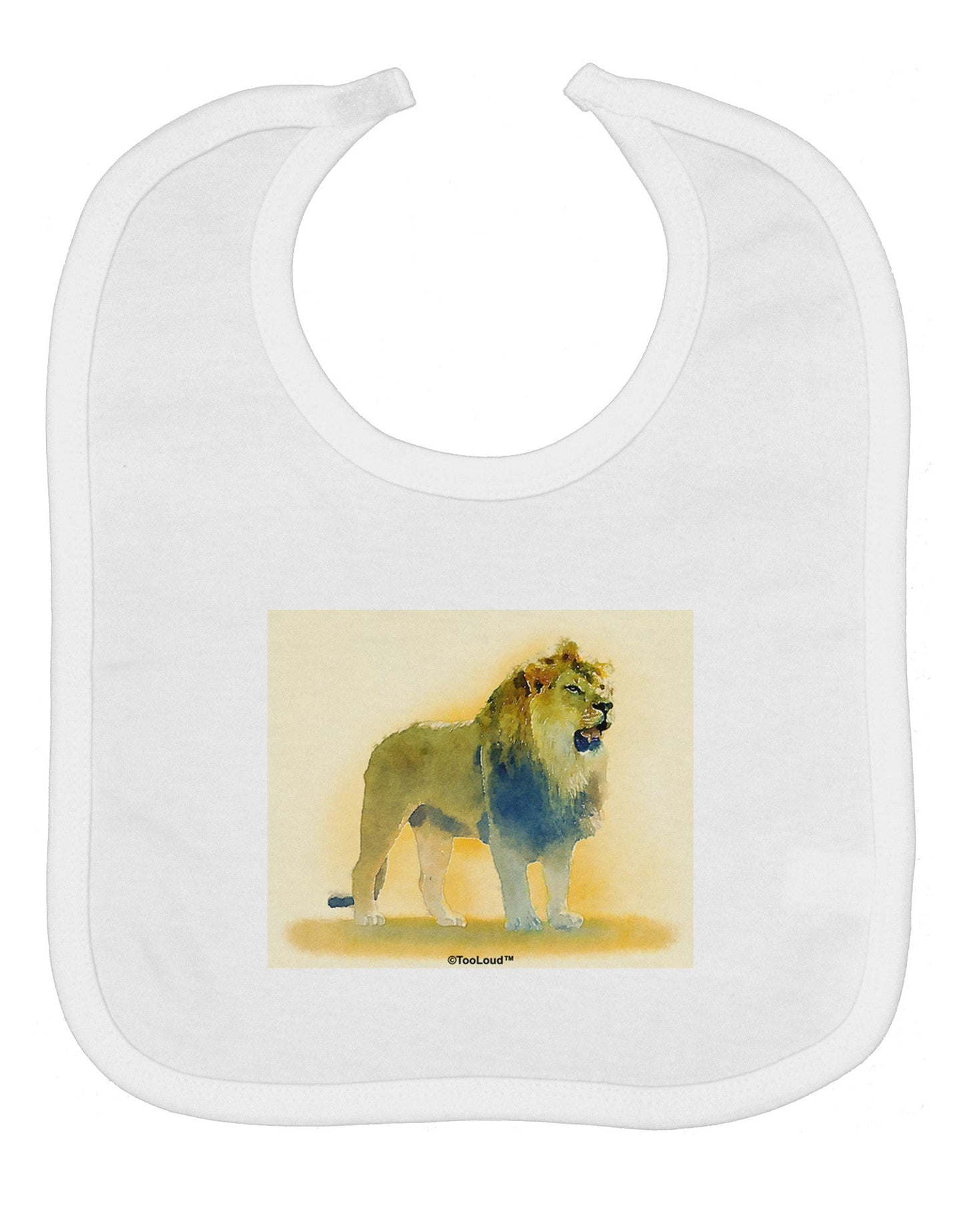 Lion Watercolor 1 Baby Bib