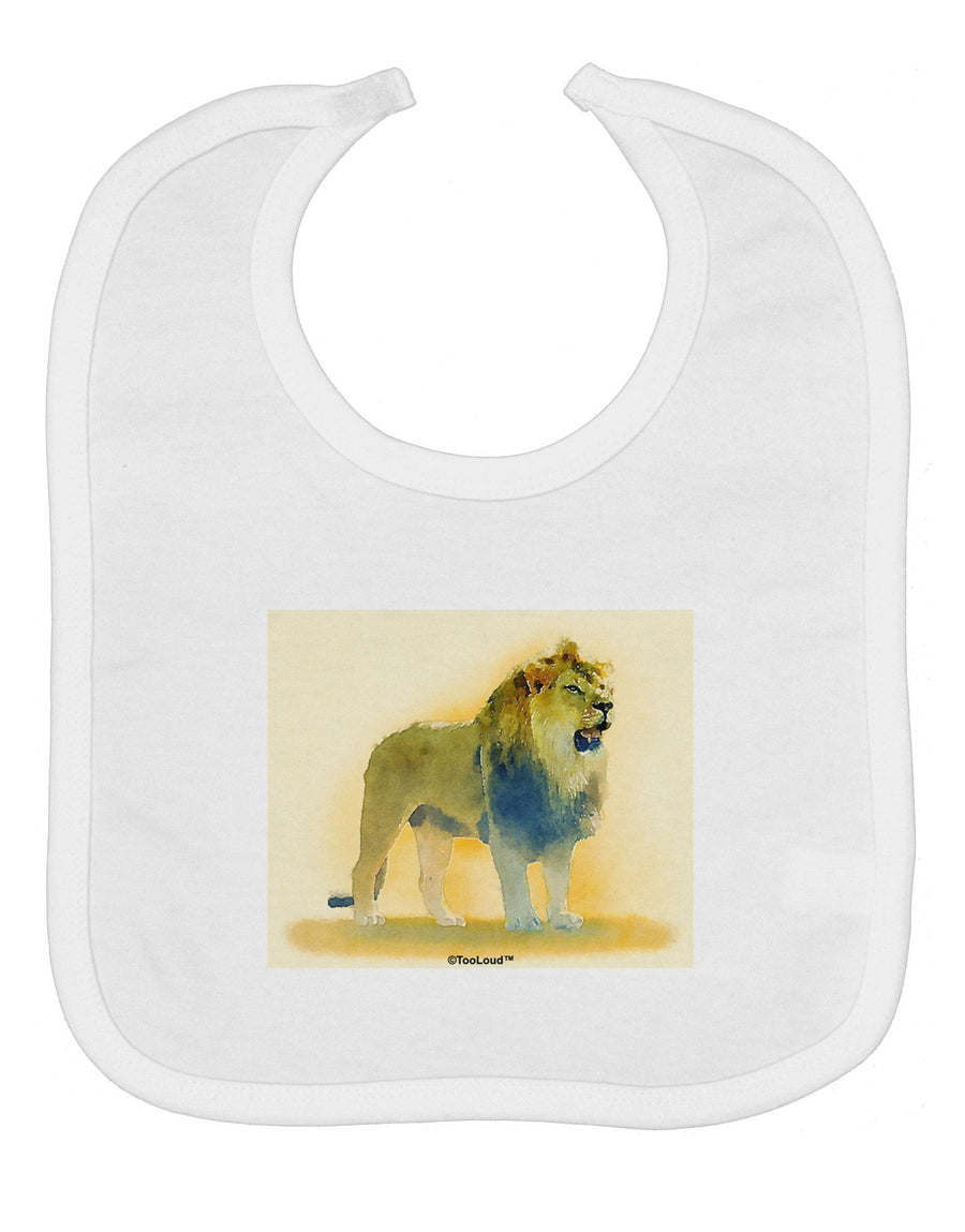 Lion Watercolor 1 Baby Bib