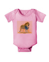 Lion Watercolor 1 Baby Romper Bodysuit-Baby Romper-TooLoud-Pink-06-Months-Davson Sales