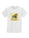 Lion Watercolor 1 Childrens T-Shirt-Childrens T-Shirt-TooLoud-White-X-Small-Davson Sales