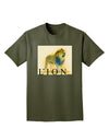 Lion Watercolor 1 Text Adult Dark T-Shirt-Mens T-Shirt-TooLoud-Military-Green-Small-Davson Sales