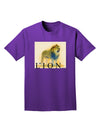 Lion Watercolor 1 Text Adult Dark T-Shirt-Mens T-Shirt-TooLoud-Purple-Small-Davson Sales