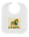 Lion Watercolor 1 Text Baby Bib