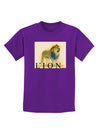 Lion Watercolor 1 Text Childrens Dark T-Shirt-Childrens T-Shirt-TooLoud-Purple-X-Small-Davson Sales