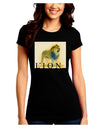 Lion Watercolor 1 Text Juniors Crew Dark T-Shirt-T-Shirts Juniors Tops-TooLoud-Black-Juniors Fitted Small-Davson Sales