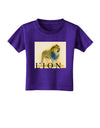 Lion Watercolor 1 Text Toddler T-Shirt Dark-Toddler T-Shirt-TooLoud-Purple-2T-Davson Sales