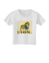 Lion Watercolor 1 Text Toddler T-Shirt-Toddler T-Shirt-TooLoud-White-2T-Davson Sales