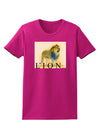 Lion Watercolor 1 Text Womens Dark T-Shirt-TooLoud-Hot-Pink-Small-Davson Sales