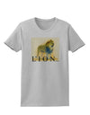 Lion Watercolor 1 Text Womens T-Shirt-Womens T-Shirt-TooLoud-AshGray-X-Small-Davson Sales