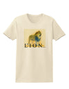 Lion Watercolor 1 Text Womens T-Shirt-Womens T-Shirt-TooLoud-Natural-X-Small-Davson Sales