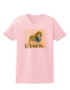 Lion Watercolor 1 Text Womens T-Shirt-Womens T-Shirt-TooLoud-PalePink-X-Small-Davson Sales