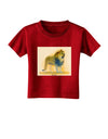 Lion Watercolor 1 Toddler T-Shirt Dark-Toddler T-Shirt-TooLoud-Red-2T-Davson Sales