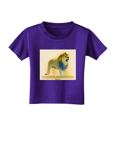 Lion Watercolor 1 Toddler T-Shirt Dark-Toddler T-Shirt-TooLoud-Purple-2T-Davson Sales