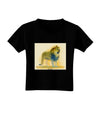 Lion Watercolor 1 Toddler T-Shirt Dark-Toddler T-Shirt-TooLoud-Black-2T-Davson Sales