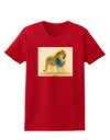 Lion Watercolor 1 Womens Dark T-Shirt-TooLoud-Red-X-Small-Davson Sales