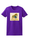 Lion Watercolor 1 Womens Dark T-Shirt-TooLoud-Purple-X-Small-Davson Sales