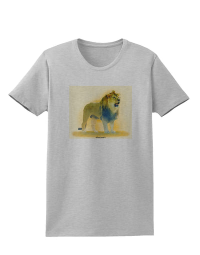 Lion Watercolor 1 Womens T-Shirt-Womens T-Shirt-TooLoud-AshGray-X-Small-Davson Sales