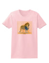 Lion Watercolor 1 Womens T-Shirt-Womens T-Shirt-TooLoud-PalePink-X-Small-Davson Sales