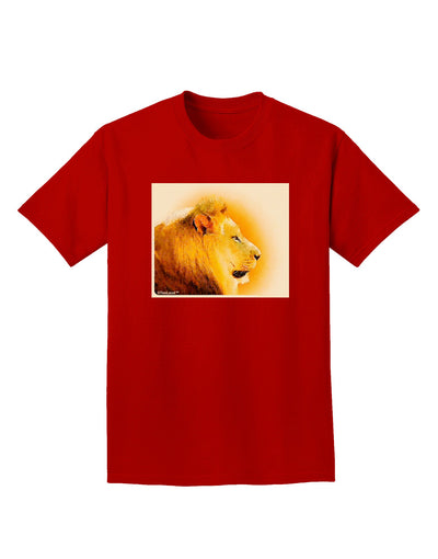 Lion Watercolor 3 Adult Dark T-Shirt-Mens T-Shirt-TooLoud-Red-Small-Davson Sales