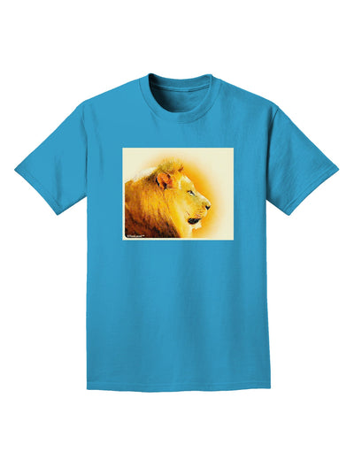 Lion Watercolor 3 Adult Dark T-Shirt-Mens T-Shirt-TooLoud-Turquoise-Small-Davson Sales