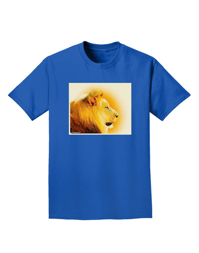 Lion Watercolor 3 Adult Dark T-Shirt-Mens T-Shirt-TooLoud-Royal-Blue-Small-Davson Sales