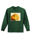 Lion Watercolor 3 Adult Long Sleeve Dark T-Shirt-TooLoud-Dark-Green-Small-Davson Sales