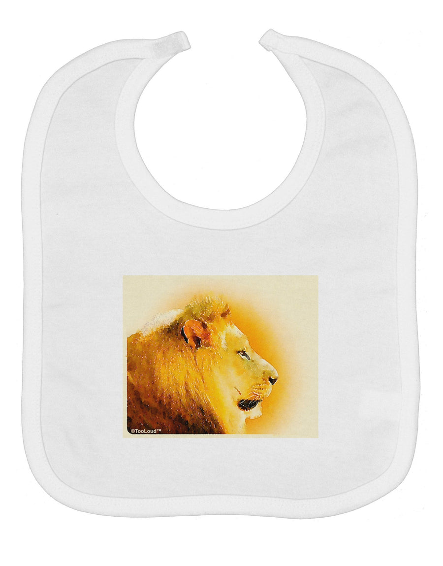 Lion Watercolor 3 Baby Bib