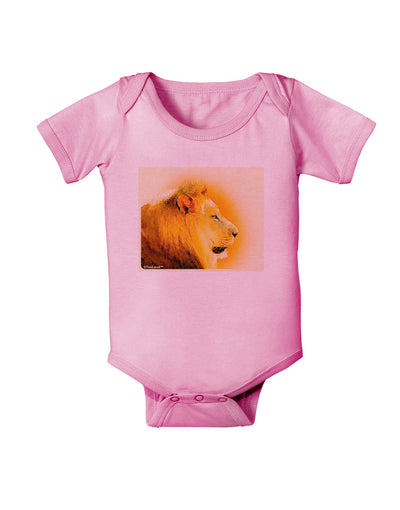 Lion Watercolor 3 Baby Romper Bodysuit-Baby Romper-TooLoud-Pink-06-Months-Davson Sales