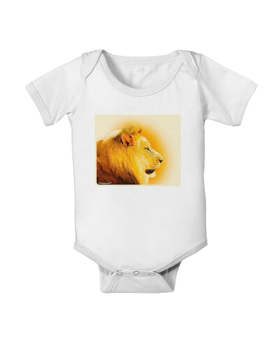 Lion Watercolor 3 Baby Romper Bodysuit-Baby Romper-TooLoud-White-06-Months-Davson Sales