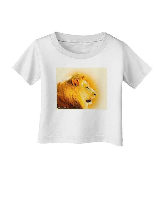 Lion Watercolor 3 Infant T-Shirt-Infant T-Shirt-TooLoud-White-06-Months-Davson Sales