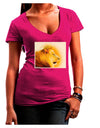 Lion Watercolor 3 Juniors V-Neck Dark T-Shirt-Womens V-Neck T-Shirts-TooLoud-Hot-Pink-Juniors Fitted Small-Davson Sales