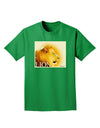 Lion Watercolor 3 Text Adult Dark T-Shirt-Mens T-Shirt-TooLoud-Kelly-Green-Small-Davson Sales