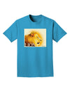 Lion Watercolor 3 Text Adult Dark T-Shirt-Mens T-Shirt-TooLoud-Turquoise-Small-Davson Sales