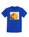 Lion Watercolor 3 Text Childrens Dark T-Shirt-Childrens T-Shirt-TooLoud-Royal-Blue-X-Small-Davson Sales