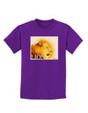 Lion Watercolor 3 Text Childrens Dark T-Shirt-Childrens T-Shirt-TooLoud-Purple-X-Small-Davson Sales