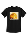 Lion Watercolor 3 Text Childrens Dark T-Shirt-Childrens T-Shirt-TooLoud-Black-X-Small-Davson Sales