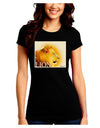 Lion Watercolor 3 Text Juniors Crew Dark T-Shirt-T-Shirts Juniors Tops-TooLoud-Black-Juniors Fitted Small-Davson Sales