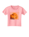 Lion Watercolor 3 Text Toddler T-Shirt-Toddler T-Shirt-TooLoud-Candy-Pink-2T-Davson Sales