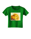 Lion Watercolor 3 Text Toddler T-Shirt Dark-Toddler T-Shirt-TooLoud-Clover-Green-2T-Davson Sales