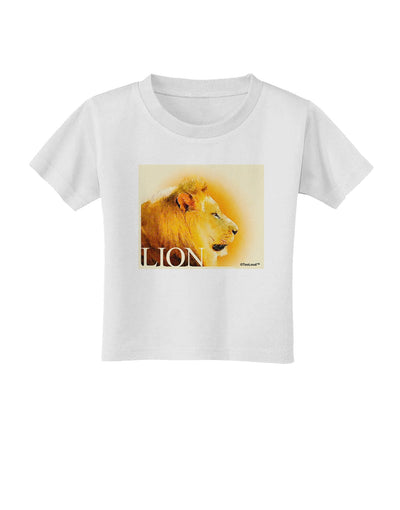 Lion Watercolor 3 Text Toddler T-Shirt-Toddler T-Shirt-TooLoud-White-2T-Davson Sales