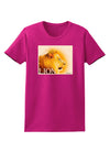 Lion Watercolor 3 Text Womens Dark T-Shirt-TooLoud-Hot-Pink-Small-Davson Sales