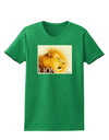 Lion Watercolor 3 Text Womens Dark T-Shirt-TooLoud-Kelly-Green-X-Small-Davson Sales