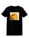 Lion Watercolor 3 Text Womens Dark T-Shirt-TooLoud-Black-X-Small-Davson Sales