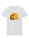 Lion Watercolor 3 Text Womens T-Shirt-Womens T-Shirt-TooLoud-White-X-Small-Davson Sales