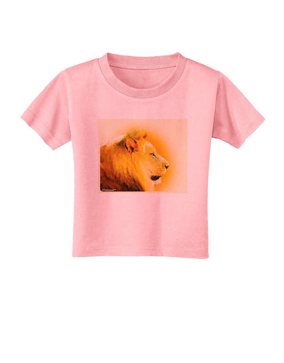 Lion Watercolor 3 Toddler T-Shirt-Toddler T-Shirt-TooLoud-Candy-Pink-2T-Davson Sales