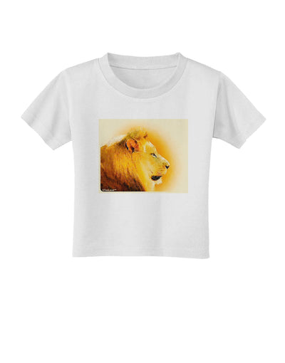 Lion Watercolor 3 Toddler T-Shirt-Toddler T-Shirt-TooLoud-White-2T-Davson Sales