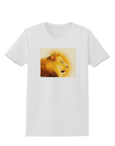 Lion Watercolor 3 Womens T-Shirt-Womens T-Shirt-TooLoud-White-X-Small-Davson Sales