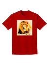 Lion Watercolor 4 Adult Dark T-Shirt-Mens T-Shirt-TooLoud-Red-Small-Davson Sales